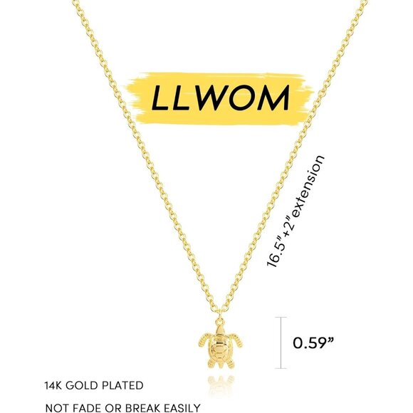 ⚡Golden Necklace Dragon Dragonfly Turtle Snake Pendant Simple Cute Trendy Plated - Picture 5 of 6